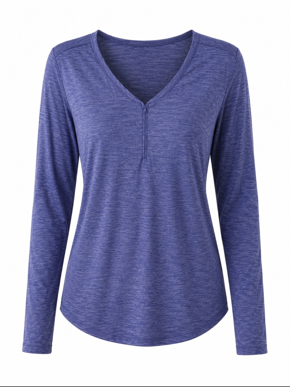 lululemon athletica Women's Long-Sleeve V-Neck Top — Heathered Blue - Picture 2 of 2